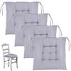 NCTNCX Set di 4 cuscini per sedia, 36 x 36 cm, per esterni, per sedie da ufficio, per interni ed esterni (grigio antracite)