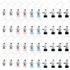 Sxutop 40 Pezzi Grucce Ganci a Clip Ganci per Lavanderia Portatili,5 Colori