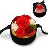 FARYODI Bouquet di fiori di sapone con scatola rotonda, rose fatte a mano in sapone, rose eterne in scatola per rose, per mamma/fidanzata/moglie/nonna anniversario confessione San Valentino compleanno Natale