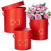 Oairse Set di 3 scatole di stoccaggio con coperchi - Scatole regalo rotonde in cartone - Scatole regalo per nozze, compleanno, confezione regalo, regalo per la festa della mamma