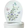 Pratvider Decalcomanie per Coperchio WC | Simpatico Cartone Animato pianta Farfalla Adesivo,Multiuso WC Sedile WC Adesivi Sfondo Decorazione murale Adesivi Bagno Decalcomanie da Muro per lavabo