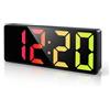 Lafocuse Sveglia Digitale da Comodino LED con 13 Colori RGB Numeri Grandi, Snooze, Luminosità Regolabile, 3 Volumi, 12/24H Orologio Digitale da Tavolo per Camera da Letto, Scrivania, Soggiorno