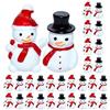 EXCEART 40pcs Mini Pupazzo di Neve Figura In Resina Durevole Versatile Decorazione Di Natale Miniatura Pupazzo Di Neve Figure Per Interni Decorazione Esterna