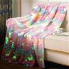 YNNHUDEEP Coperta pile luminosa bambini, unicorno rosa, 150 x 130 cm