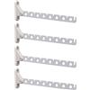 PRIOstahl, gancio appendiabiti 310mm bianco, set da 4, pieghevole - gancio appendiabiti da parete, 5kg di portata, portabiti sospeso, in acciaio e plastica, salvaspazio