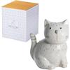 SPOTTED DOG GIFT COMPANY - Soprammobile gatto - accessorio decorativo per la casa - in ceramica grigio 18 cm - regalo per gli amanti dei gatti ragazza, ragazzo e donna