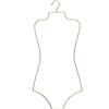 Arekuaei appendini metallici a forma di corpo umano per bikini, costumi da bagno e biancheria intima, set da 10 pezzi (Dorato)