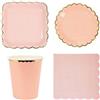Ulalaza 32 Pezzi Piatti di Carta USA e Getta Tazze e tovaglioli Set Articoli per Feste Kit da tavola per Matrimonio Compleanno Baby Shower