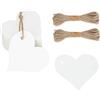 G2PLUS 100 PCS Etichette Regalo di San Valentino,Etichette in Carta Kraft,Etichette di Carta Cuore 6x6CM Tag Regalo con Spago,per Natale Compleanno Matrimonio