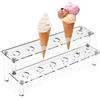 Murman Supporto Per Cono Gelato | Reggi Cono Gelato | Porta Cono Gelato Da Tavolo | Porta Gelato In Acrilico Trasparente Dal Design A Doppio Strato Per Matrimoni Feste Decorativo