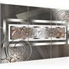 Runa Art Astratto Quadri Soggiorno Grande Beige Marrone Diamante 120 x 80 cm 3 Pezzi Decorazione Murale 108031a