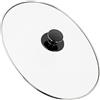 SPARES2GO Coperchio ovale universale in vetro e pomello per pentole a cottura lenta da 5,5 l, 6 l e 6,5 l