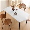 YOUGANG Tovaglia rettangolare morbida, altamente elastica, protezione per tavolo da pranzo, cucina, impermeabile, con bordo elastico, facile da pulire (bianco, 80 x 120 cm)