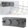 Sonhomay Filo stendibiancheria retrattile per interni, montaggio a parete, salvaspazio, per esterni, balcone, bagno, vestiti asciutti e bagnati, 5 m (grigio, 28 x 5 x 10,2 cm)