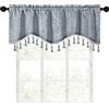 GIVBRO Mantovana a Onde con Nappe, Tasca per Bastone, 180*45cm, Grigio Chiaro | Effetto tessuto testurizzato, bordo a contrasto, pieghe morbide, per cucina e soggiorno, 1 pezzo, asta esclusa