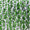 NIWWIN Ghirlande artificiali verdi rampicanti, piante artificiali rampicanti, ghirlanda di piante rampicanti verdi per feste di nozze, festival interni ed esterni, lunghezza 2,1 m, 12 pacchi (edera)