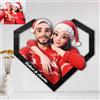 NOONATIVE Ritratto di cartone animato 3d personalizzato con Foto Cornice Portafoto in Legno,Cornici per Foto per Soggiorno, Foto Personalizzata Idea Regali Compleanno Natale per Lei Lui Uomo Donna