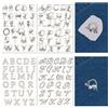 CRASPIRE 4 Fogli 104 Pezzi Lettere A-Z Solubili in Acqua Modelli di Ricamo Stabilizzatori Alfabeto Cucito A Mano Bastone e Punto A4 trasferimenti Tessuto Lavabile Via Prestampato Autoadesivo