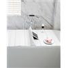 QWORK® Mensola da bagno pieghevole, Bordo da bagno in PVC per bagno e SPA - 170 x 75 cm x 0,7 cm