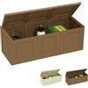 PALUPLUS Baule in Plastica a 3 Moduli con Quadrati, Misura 125x40x42 cm, Cassapanca Effetto Legno, Mobile Contenitore da Interno ed Esterno, Made in Italy, Portata 30 Kg -556C -10,7 (Wengé)