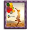 CLAMARO BUBBLE - Cornice portafoto di design 70 x 100 cm, in stile Bubble Balls, viola, realizzata a mano, in MDF con vetro acrilico, cornice per foto, poster o puzzle