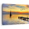 ARTTOR Moderno Quadro su Tela 70x50 cm Stampe da Parete Paesaggi Marino - 2535