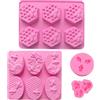 DGHEGDUI 4 Pezzi di Ape A Nido d'Ape Stampi, Fatti A Mano Stampi in Silicone, Fai da Te Strumenti di Cottura, Forniture da Cucina, Adatto per Torte, Gelato, Sapone.