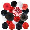 ZERODECO Ventilatori di Carta Decorazione Pompons e Palle a Nido d'Ape per Decorazione della Festa Nuziale Nozze Nidi Tatuaggi Nuziale Doccia Camera della Decorazione della Parete