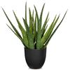 Oairse Pianta artificiale in vaso, 42 cm, pianta artificiale di aloe vera, in vaso di ceramica, piante artificiali, decorazione per soggiorno, balcone, camera da letto, bagno, camera da tavolo