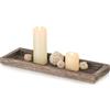 Romadedi Portacandele decorativo rustico in legno, 38,1 cm, lungo e stretto, per tavolino, centrotavola, sala da pranzo, cucina, piano di lavoro, decorazione per la casa, marrone