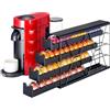 FlagShip - Organizzatore angolare per cialde da 4 livelli per Nespresso Vertuo - Capacità di oltre 40 capsule, salvaspazio in metallo sottile per piano cucina con design compatto