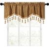 GIVBRO Tenda a livelli da cucina, mezze tende con nappe in pizzo per caffetteria, mantovana corta per finestra per decorazione casa, caffè, 180 x 45 cm