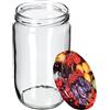KADAX grandi barattoli in vetro 720ml Ø82 frutta - tappo a vite ermetico, per conserve, sottaceti, verdure lacto-fermentate e marmellate fatte in casa