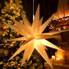 KATELUO Stella di Natale 3D Stella Luminosa LED, 45 cm Stella Pieghevole con Luce LED e Timer, Stella Illuminata per Interni e Esterni, Stella luminosa 3D, Natale Stelle Decorative da Finestra