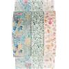 YUBX Washi Tape Set 3 rotoli di nastro adesivo decorativo per arte, artigianato fai da te, forniture per diari, pianificatori, album di ritagli, carte/confezioni regalo (fiori e leaves)