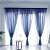 BOYOUTH - Tende in voile tinta unita, con tasca per finestra, per camera da letto, soggiorno, hotel, blu navy, 1 pannello,100 x 270 cm