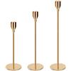 MaoXinTek Portacandele Oro Candelabro 33/28/23cm Candelieri Moderni Porta Candele Centrotavola Candeliere Ornamento Decorazioni per Festa Matrimonio Halloween Muro Casa Giardino Bar