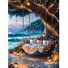 GEEHEIY Diamond Painting - Quadro per pittura con diamanti 5D, per adulti, paesaggio, spiaggia, fai da te, decorazione per la casa, 30 x 40 cm