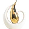 JXCBXJ Vaso in ceramica per la decorazione, vasi Oro bianco, moderni vasi astratti per la decorazione della casa, per tavolo moderno, libreria.