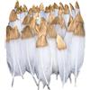 Vidillo Piume colorate, 40 pezzi in oro bianco temperato piuma decorativa, ideale per costumi, cappelli, decorazione per la casa, festa di matrimonio, compleanno, multicolore