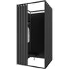 QJSZMEI Camerino Spogliatoio, Spogliatoio Portatile (nero, 85X85X200)