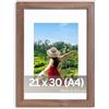 Victor cornice portafoto "Richter" marrone 21x30 cm con passe-partout - profilo: 25 x 20 mm - vetro acrilico infrangibile - decorazione per la casa