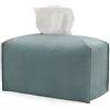 BBTISG Porta Fazzoletti in pelle PU, Scatola Porta Fazzoletti in Pelle Rettangolare per Sala da Pranzo, Stanza da Bagno, Ufficio (Blu)
