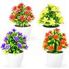 CECOMBINE 4 Pezzi Piante Artificiali in Vaso, Piccole Piante Finte da Interno Piante, Fiori Finti per Decorazioni, Pianta Artificiale da Interno per Uffici Stanze Balconi Scrivanie