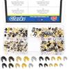Glarks 375pcs #3/#5/#8/#10 U Shape Zipper Top Stoppers Kit, 5 colori Zipper Slider Retainers, Zipper Top Stoppers aperto, Zipper chiuso Slider per borse/cappotti/giacca/riparazione zip