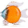 LCCCK - Grandi figurine di pesce in vetro soffiato a mano, statua e scultura in vetro per la casa, decorazione muranese tropicale marina per scrivania, fermacarte in vetro per acquario costiero e