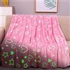 YNNHUDEEP Coperta pile luminosa bambini, cuori rosa, 150 x 130 cm