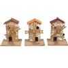 Aurora Store Mulino a vento per Presepe Villaggio di Natale innevato Pale in Movimento, Scenario per Paesaggio Natalizio Ambientazione in legno Dimensioni 15x13x h. 18cm alimentazione elettrica