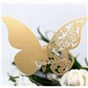 GIVBRO 50PC Farfalla Tavolo segnaposto Bicchiere di vino Carta di nome Bouquet Biglietto di auguri per Matrimonio Compleanno Tazza di Vetro Decorazione Accessori Oro Chiaro