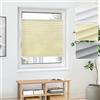 Jalousiescout Tenda Plissettata Klemmfix, 32.5x200cm, Crema, Protezione Privacy Finestra Protezione Dal Sole, Tenda a Soffietto Traslucida per Finestra e Porta, Plissee Puro di Base